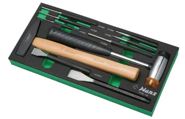 9-Piece Punch, Chisel & Hammer Tool Set – EVA Foam Tray | TTF-13R