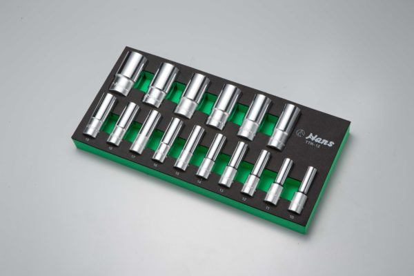 TTR-12/ Deep Hand Socket Set 16 PCs 1/2"Drive (EVA Foam)- Exclusive Edition