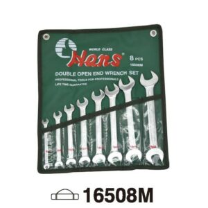 16508M Wrench Roll Pouch Bag – 8pcs Double Open-End Wrenches (1151M/A Series)