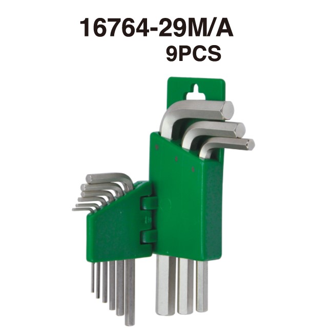 16762-29 PIC Long-Arm Hex-Key Wrench Set with Folding Organizer – 16762-29M / 16762-29A