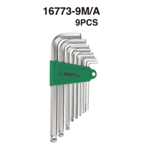 16773-9M/A – 9 PCS Long-Arm Ball Point Hex-Key Wrench Set