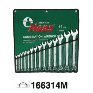 14-Piece Metric Wrench Roll Pouch Set – 45° Offset Combination Wrenches