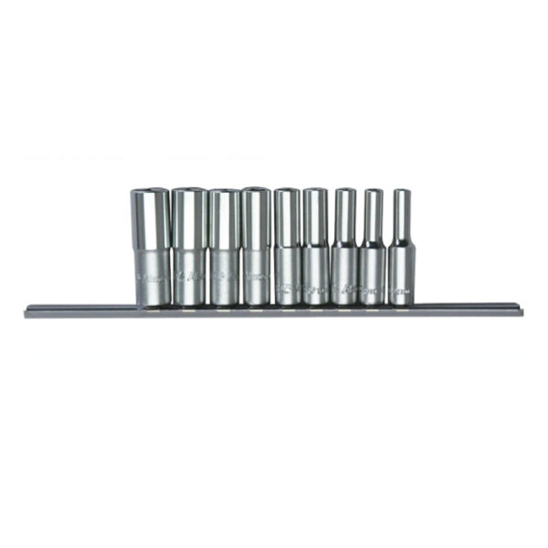 2609MD/AD-Deep Hand Socket Set- 1/4" Drive- 9 Pcs