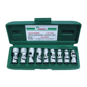 262209MB-Universal Joint Socket Set- 1/4" Drive- 9PCS