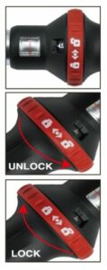 ¼" 3⁄8" and ½"Drive Exchangeable head Torque Wrench 3 ONE-HANDED OPERATION