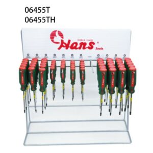 06455T / 06455TH Star Screwdriver Set in Steel Display Stand – Octagonal Handle, 55 pcs