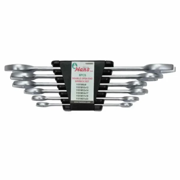 16596MH – 6-Piece Double Open-End Wrench Set in Organizer Rack (1151 Series)
