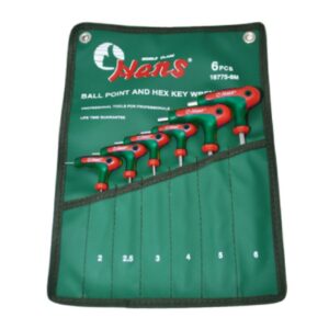 16755-6TTH: 6-Piece Holey Star Key Wrench Set (Wrench Roll Pouch Bag)