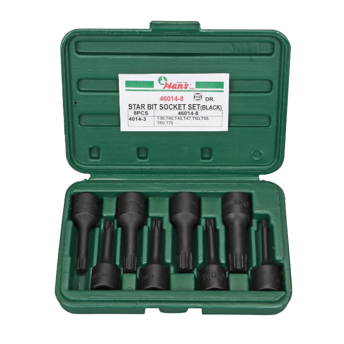 4014-8 (1) 46014-8 Star Bit Socket Set – 8-Piece ¼″ & ⅜″ Drive Bit Sockets