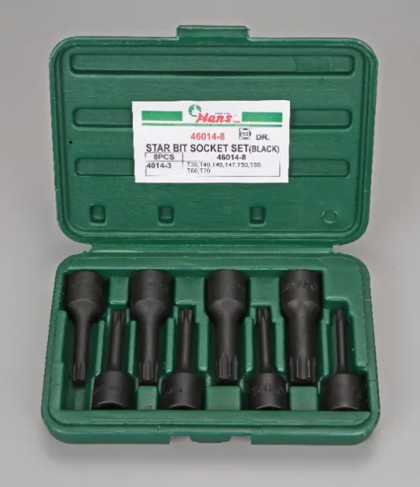 8-Piece Star Bit Socket Set – ¼″ & ⅜″ Drive Impact Sockets | Cr-Mo Steel