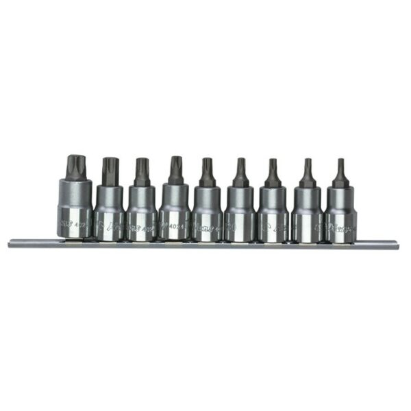 46024-9C- Star Bit Socket Set- 1/2" Drive- 9 Pcs