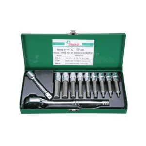 46026-411P ½" Drive 11-Pc Hex Bit Socket Wrench Set |