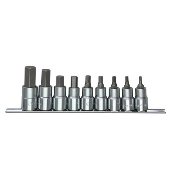46026-9C- Hex Bit Socket Set- 1/2" Drive- 9 Pcs