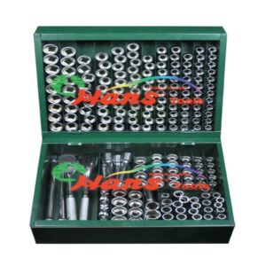 Socket Wrench Set in Metal Display Stand- 1/2" Drive- 125 Pcs