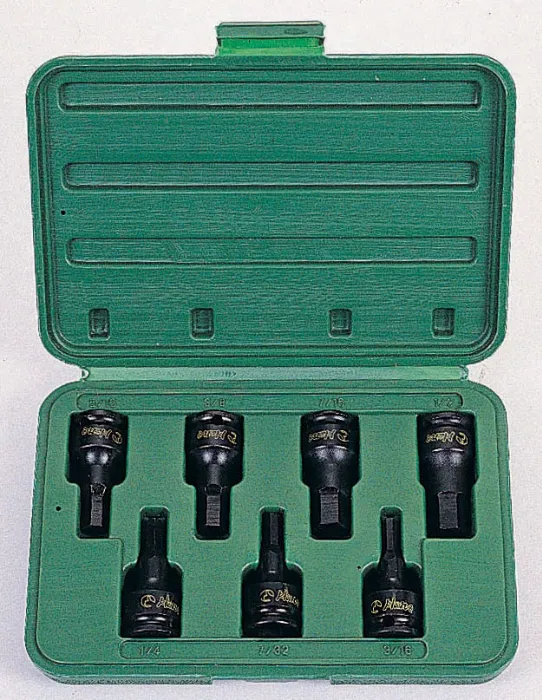 836016-7M/A Impact Bit Socket Set – 7 Pcs (Metric & SAE) | ⅜″ Drive | Cr-Mo Steel 2 • ⅜″ Impact Bit Socket Set Metric SAE
