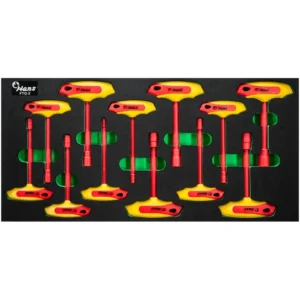 FTQ-2: 12-Piece VDE 1000V Certified Insulated Hex Key Wrench Set