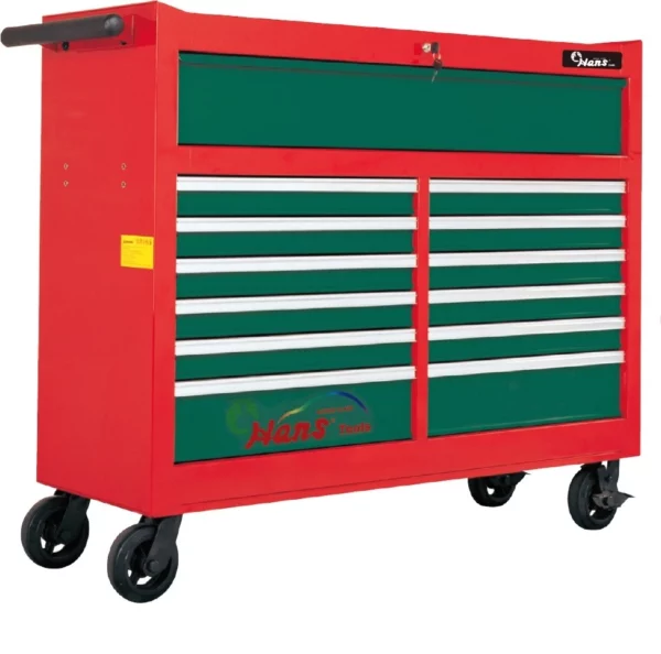“Heavy-Duty Workshop Cabinet with 13 Drawers – 53 Inch Wide”