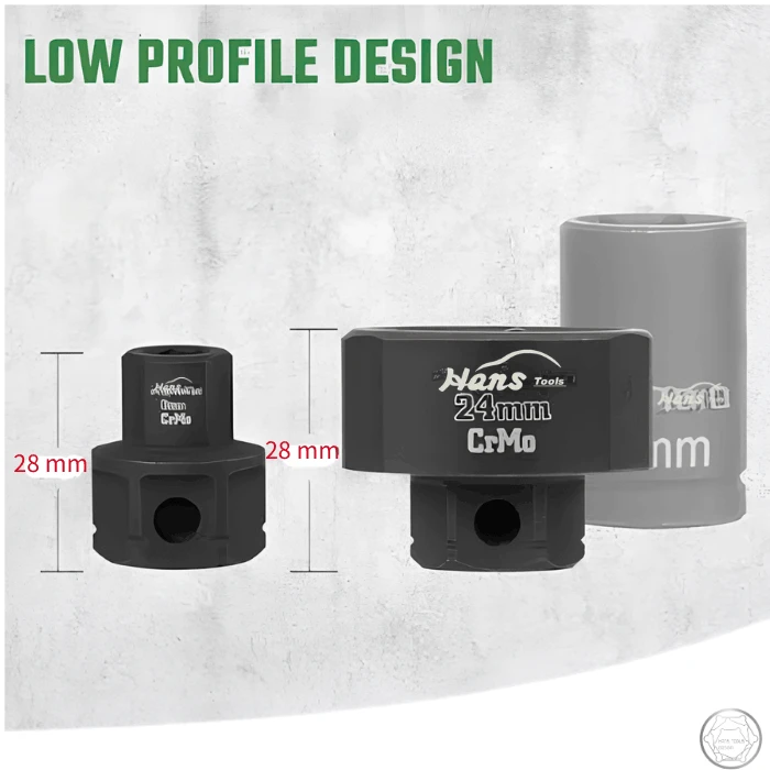 84016M Low Profile Impact Socket Set | ½"Drive 16 Pcs Cr-Mo