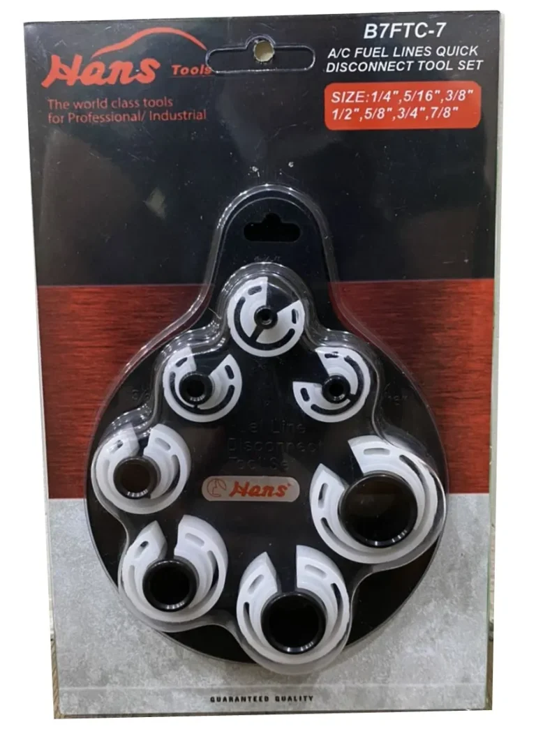 B7FTC-7 A/C Fuel Line Quick Disconnect Tool Set (7 Sizes) 1 Universal A/C Fuel Line Quick Disconnect Tool Set – 7 Sizes (¼" to ⅞")