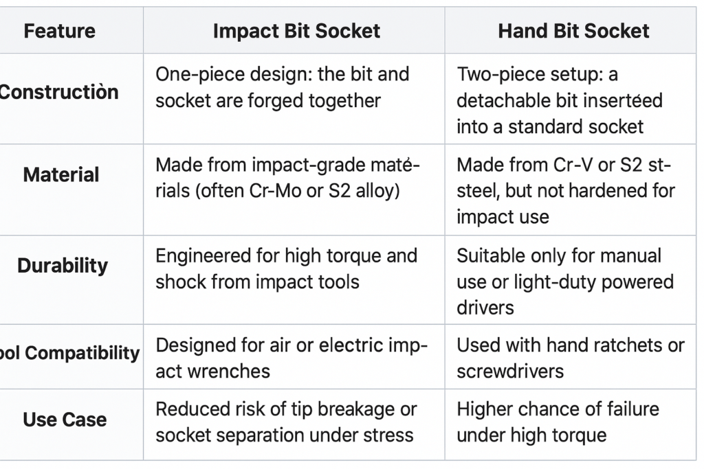 Understanding Impact Bit Sockets-One Piece vs. Two: The Engineering Behind Impact Bit Sockets 4 Understanding Impact Bit Socket