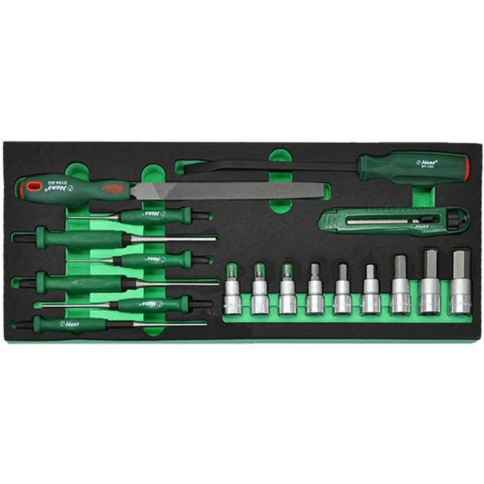 FTC-8-min 16 PCs Workshop Tool Set with Bit Sockets, Pry Bar & Knife –