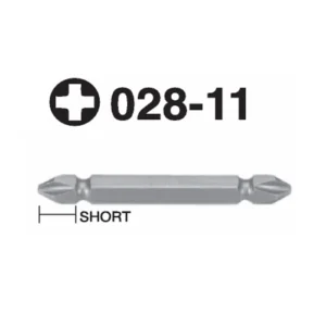028-11 Phillips Hex Shank Screwdriver Bit Double Ended– ¼” Drive
