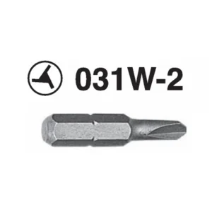 031W-2 Tri-Wing Hex Shank Screwdriver Bit – ¼'' Drive