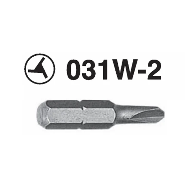 031W-2 Tri-Wing Hex Shank Screwdriver Bit – ¼'' Drive
