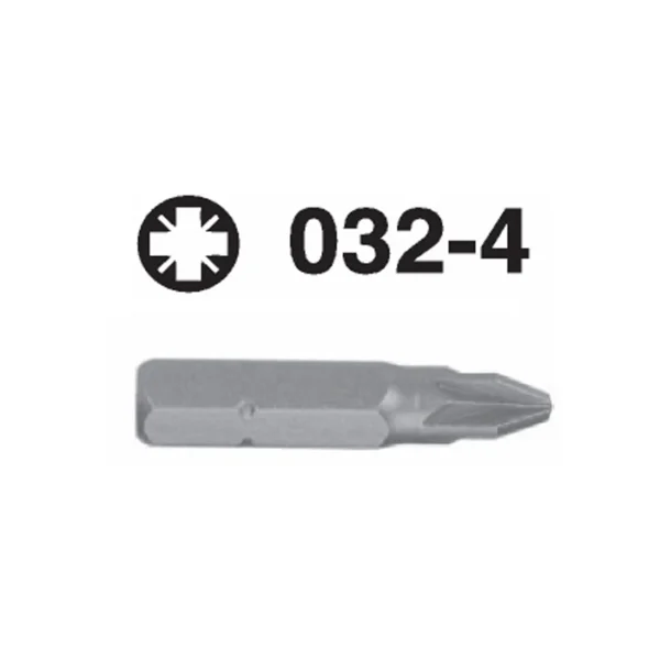 032-4 Pozidriv Hex Shank Screwdriver Bit – 5/16'' Drive(
