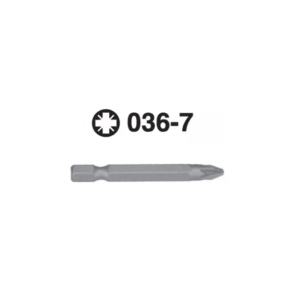 036-7 Pozidriv Hex Shank Screwdriver Bit – ¼" Drive