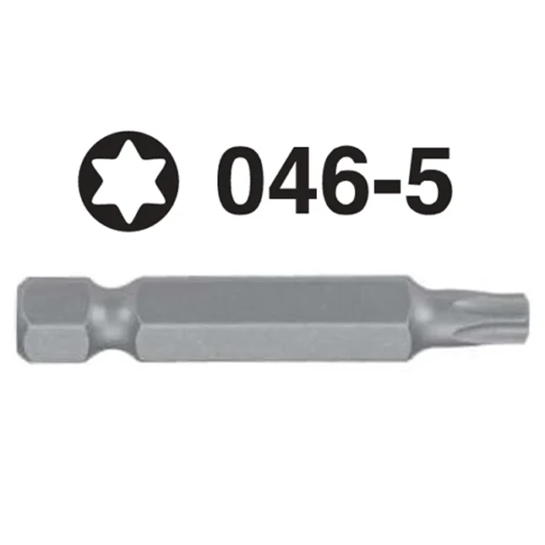 Precision 1/4" drive Torx bits T6–T50 with 50mm length. Strong, reliable fit for power tools and drivers. Hex shank design for secure grip.