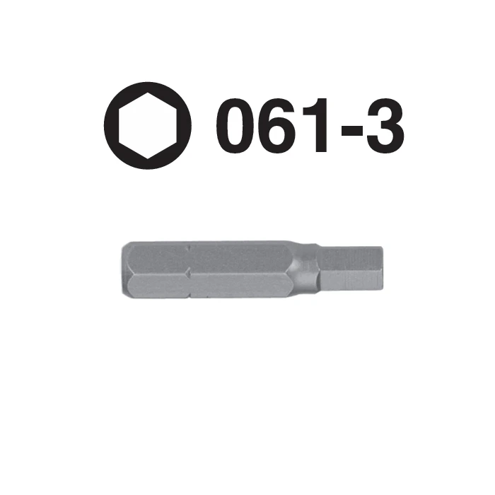 061-3 061-3 Slotted Hex Shank Screwdriver Bit – ¼'' Drive