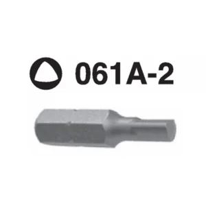 061A-2 Tri-Lobular Hex Shank Screwdriver Bit – ¼'' Drive