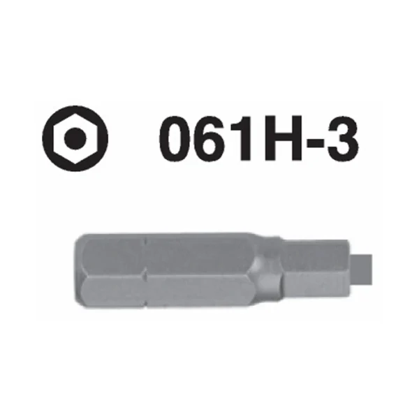 061H-3 Hexagon Plus Hex Shank Screwdriver Bit – ¼'' Drive