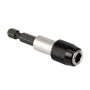 Quick Release Magnetic Bit Holders offer fast bit changes and high torque transfer for professional technicians. With a secure locking sleeve and internal magnet, it firmly holds 1/4" hex bits for power tools. The textured quick-release collar enables one-handed operation, even with gloves. Ideal for repetitive fastening or hard-to-reach areas, available in 60mm, 100mm, and 150mm lengths. ________________________________________ ✅ Key Features: • 🔒 Quick-release locking sleeve for instant bit change • 🧲 Strong magnetic tip for secure bit holding • ⚙️ 1/4" hex shank for universal compatibility • 🔩 Fits most cordless drills, impact drivers, and screwdrivers • 📏 Available in 60mm, 100mm, and 150mm lengths • 🔧 Chrome vanadium construction with anti-slip knurled grip ________________________________________ ✅ Applications: • High-speed fastening in tight spaces • Woodworking, construction, auto repair • Industrial assembly or jobsite toolkits ________________________________________ ✅ Model Variants: Model No. Drive Size Length 04682E 1/4" Hex 60 mm 04684E 1/4" Hex 100 mm 04686E 1/4" Hex 150 mm
