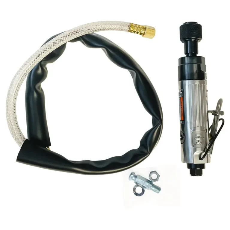 Low & High Speed Tire Buffers with 7/16" chuck, rear exhaust, 90 PSI. Ideal for tire repair and maintenance. Lightweight and ergonomic design.
