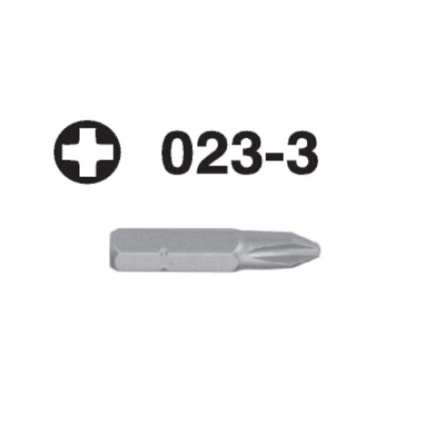 023-3 Phillips Hex Shank Screwdriver Bit – 10mm Drive