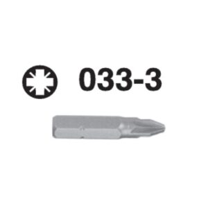 033-3 Pozidriv Hex Shank Screwdriver Bit – 10mm Drive