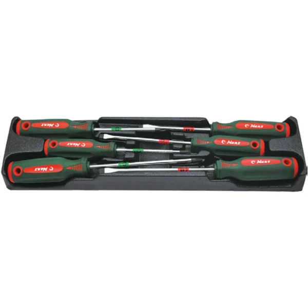 Screwdriver Set – TB-7 | Phillips & Slot Tips with PP Ergonomic Handle in Plastic Tray