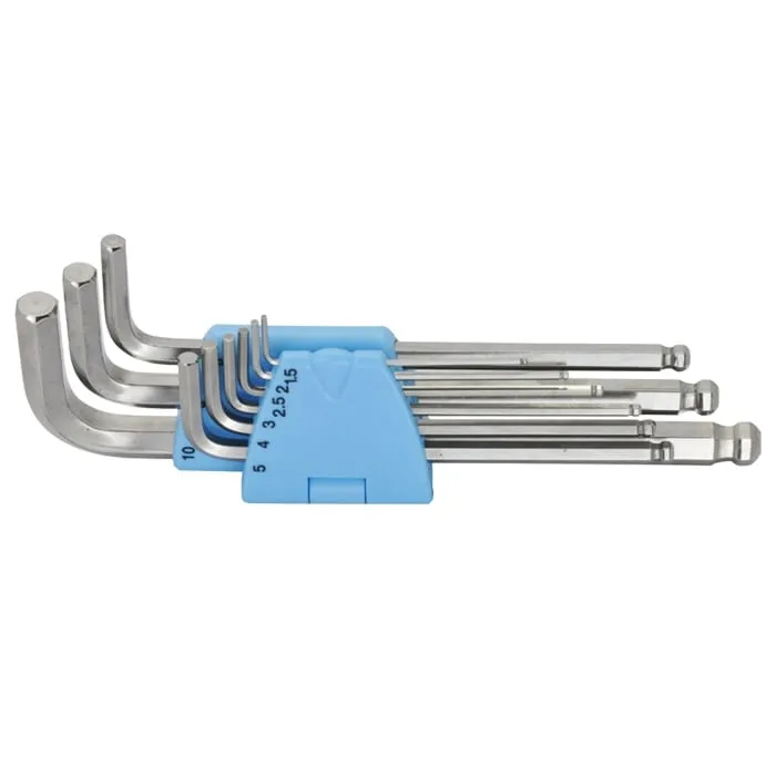 16773XM-min 16773XM – INOX Stainless Steel Hex-Key Wrench Set, 9 PCS (Ball-Point Metric)