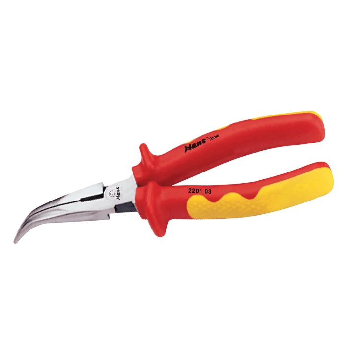 1863-1 (1) (2) 1863 Insulated High-Leverage Bent Nose Plier | 1000V VDE