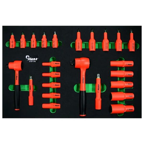 TTF-74 VDE 1000V Insulated Socket Wrench Set (24-Pc)