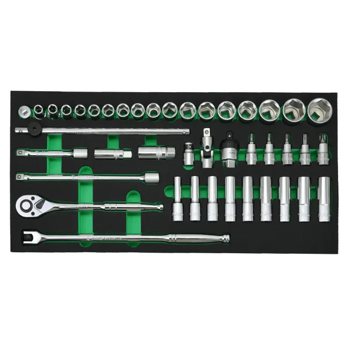 FTK-5 (1) FTK-5 42-Piece ½" Drive Socket Wrench Set in EVA Foam